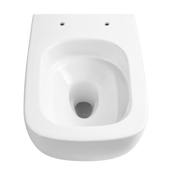 AQ1537T-00 МЕДЕЯ Унитаз подвесной TORNADO безободковый 555375335, тонкое сиденье с механизмом плавного закрывания, крепеж AQ1537T-00-1