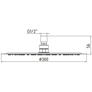 102145014EX SLIM верхний душ диаметр 300 мм 102145014EX-1