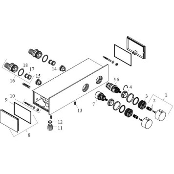 13102400 HG ShowerTablet 350 термостатический смеситель для душа белый/хром 13102400-6