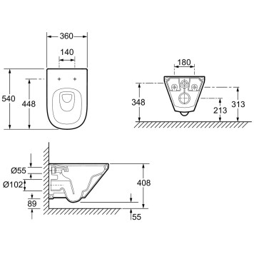 E21775RU-00 Унитаз c инсталляцией Modern Life,сиденье тонкое микролифт, панель для двойного смыва, глянцевый белый (E36495-NF+E36496-00+E77725+E77168) E21775RU-00-5