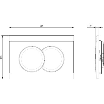 EDE103-00 Struktura, сиденье тонкое микролифт, панель для двойного смыва, хром (E36495-NF+E36496-CP+EDE102-00+E28931-WTE) EDE103-00-6