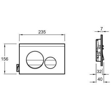 E20859-7-BMT Панель смыва круглый дизайн, мат черный и глянц черный E20859-7-BMT-1