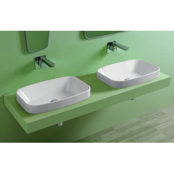 Simas Baden Baden Раковина 60х38 см, без отв., цвет: белый-1