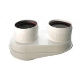 Адаптер двухтрубной системы дымоудаления, Buderus, 80/80 мм