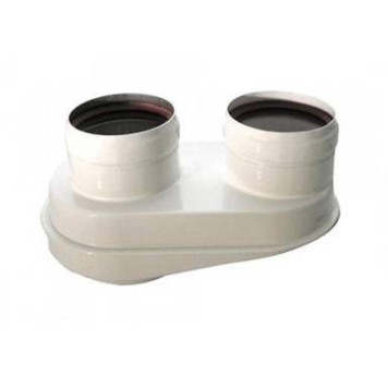 Адаптер двухтрубной системы дымоудаления, Buderus, 80/80 мм