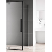 AQM7111-2 Боковая панель 800х1950 мм, стекло 6 мм, прозрачное, EasyClean, цвет проф. Матовый черный AQM7111-2