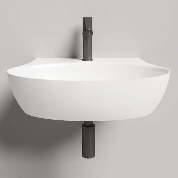 Salini Alda Wall 01 Раковина 58х45х15см., с 1 отв., сифон, слив-пер, мат-л: S-Sense, цвет: белый глянцевый. 140311G-1