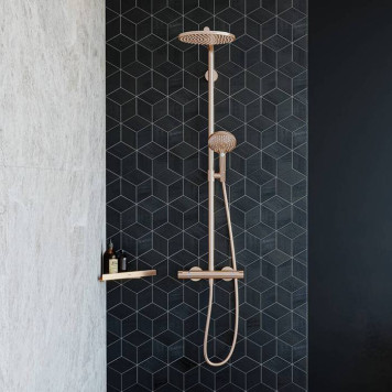 Hansgrohe AddStoris Угловая корзинка, цвет: шлифованная бронза. 41741140-2