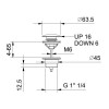 Fantini Nostromo Донный клапан для раковины, нажимной, apos; apos;Push-Open apos; apos;, цвет: хром. 91 02 8434