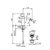 Fantini Nostromo SMALL Смеситель для биде на 1 отв., цвет: черный матовый. 50 13 G908F