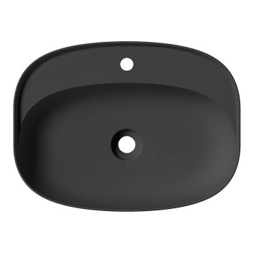 Alice Form Oval Раковина 60x45х12см., накладная, 1 отв., цвет: чёрный матовый. 22460108-1
