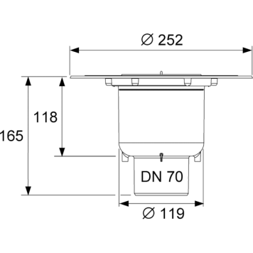 TECEdrainpoint S Сифон вертикальный DN70. 3603600-1