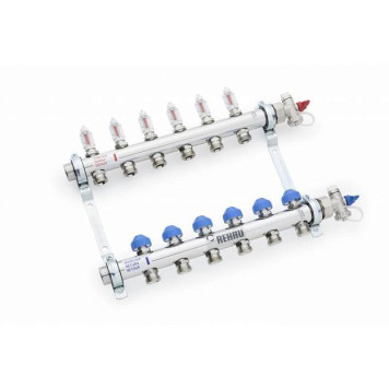 Распределительный коллектор HKV-D на 2 контура нержавеющая сталь Rehau. 12080211002-1