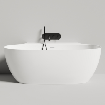 Salini Alda Wall Ванна 170х90х60см., пристенная, S-Sense, донный клапан, сифон, слив-перелив, цвет: белый глянцевый-4