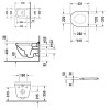 Duravit Starck 3 Комплект: подвесной унитаз Rimless с покрытием WG + сиденье с мягким закрыванием, цвет белый. 45270900A11 (25270900001+006389)