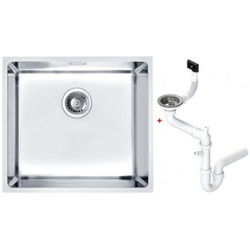 Alv 1122682 Kombino 40 Мойка F/S, r15, 1 чаша, 1 мм, KMB, 3½ 488х438х195 мм+сифон 1130550, шк 500 1122682