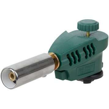 Горелка газовая на цанговый баллон, пласт.корпус, с пьезоподжигом, сопло 22 мм-1