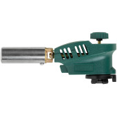 Горелка газовая на цанговый баллон, пласт.корпус, с пьезоподжигом, сопло 22 мм