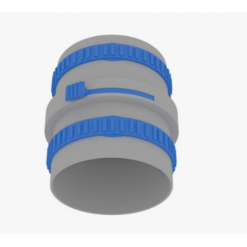 Муфта соединительная, Flexag, FLSD75-G, с ирисовым дросселем, цвет серый, для воздуховода DN75