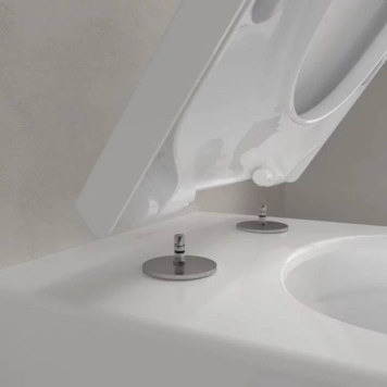Villeroy Boch Subway 3 Унитаз подвесной, безободковый, сиденье в комплекте SoftClosing, цвет: альпийский белый-7