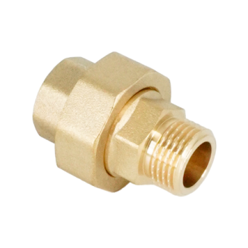 Сгон американка, ELSEN, Metalit, прямой, НВ, 1/2, 1/2, латунь, с плоским уплотнением, CN