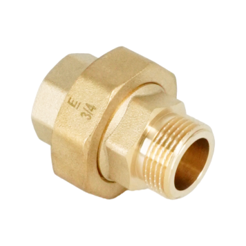 Сгон американка, ELSEN, Metalit, прямой, НВ, 3/4, 3/4, латунь, с плоским уплотнением, CN