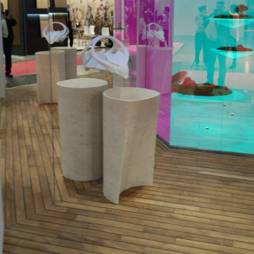 Antonio Lupi Rilievo Раковина 44х44х85 см, без отв., напольная, цвет: Pietra Luna-1