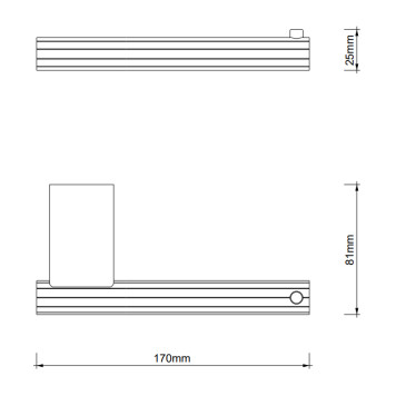Decor Walther OF.LINE TPH Держатель т/б, подвесной, цвет: Mocca. 0670690-1