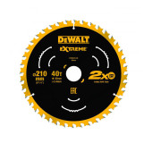 Диск пильный DeWalt твердосплавный 210х30 мм, 40 зубьев EXTREME DT20433