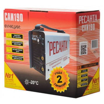 Аппарат сварочный инверторный Ресанта САИ 190К (компакт)-5
