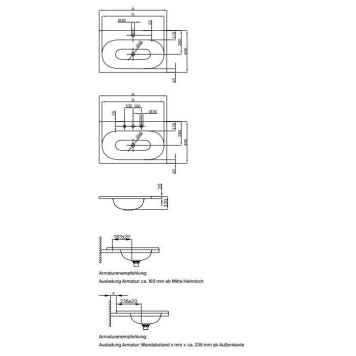 Bette COMODO Раковина встраиваемая на столешницу 60 times;49.5 times;12см, без отв., сталь, цвет: белый-4