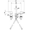 Duravit Circle Смеситель для раковины, 3 отв., цвет: хром. CE1060005C10
