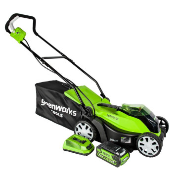 Газонокосилка аккумуляторная Greenworks G40LM35 АКБ G-MAX (АКБ 2 А.ч; ЗУ)-4