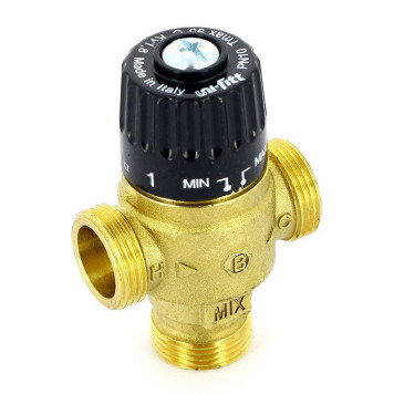 Клапан Н термосмесительный UNI-FITT 3/4 30-65˚С, смешение в центр, латунный-2
