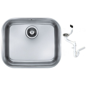 Alv 1009252 Variant 10 Мойка U, 1 чаша, 0,8 мм, SAT, 3½ 480х400х250 мм+сифон 1130550 1009252
