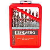 Набор сверл по металлу REDVERG 19 шт HSS-G, 1-10 мм(501042)