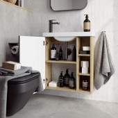 AQ ALB0106LDD Alba Корпус тумбы под умывальник левый, дуб давос, 600х700х250 мм ALB0106LDD