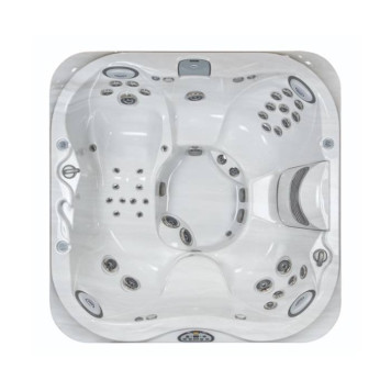 Jacuzzi J335 Минибассейн 214х214хh94см, отдельностоящий, гидро/аэромассаж, подсветка, стереосистема, CLEARRAY, MSFoam, нагреватель, с крышкой, отделка: platinum / smoked ebony. 903002410, ZP12ZY0EW40-2