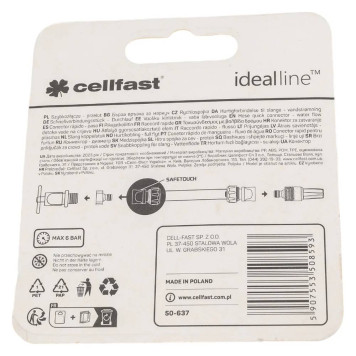 Коннектор Cellfast SAFETOUCH IDEAL 3/4 apos; apos; (блистер)-2