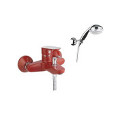 FIORE KEVON - CHIC 8150 ВАННА с душ. гарнитуром red/chrome 81RX8150