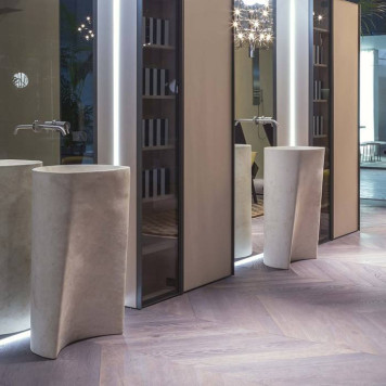 Antonio Lupi Rilievo Раковина 44х44х85 см, без отв., напольная, цвет: Pietra Luna-5