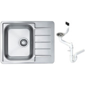 Alv 1122317 Line 110 Мойка I обор, 1 чаша, 0,6 мм, NAT, 3½ 615х500х160 мм+сифон 1130551, шк 450 1122317