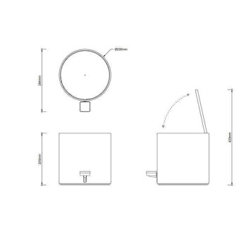 Decor Walther Universal Ведро с педалью, цвет: цвет белый. 0615450-1
