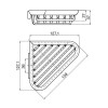 EMCO System2 Полочка-решетка угловая, съемная, 127.1x127.1x37мм, подвесной, цвет: хром