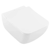 VilleroyBoch Venticello Унитаз подвесной 375*560*330, безободковый, в комплекте сиденье SlimSeat Line, микролифт, цвет альпийский белый. 4611RL01
