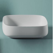 Artceram Cognac Раковина 56x41х15.5 см, без отв., накладная Quadro, без перелива, цвет: белый. COL009 01 00