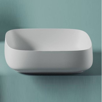 Artceram Cognac Раковина 56x41х15.5 см, без отв., накладная Quadro, без перелива, цвет: белый