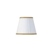 TW 14, абажур для светильника E14, цвет: белый/золотым кантом. TW14-01.50-bi/oro
