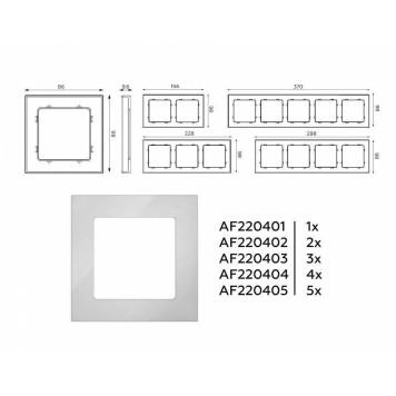Рамка на 3 поста Ambrella Volt Techno AF220403-3