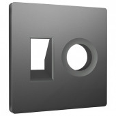 Накладка для ТВ-розетки и RJ-11 или RJ-45 Ambrella Volt ALFA AP6625